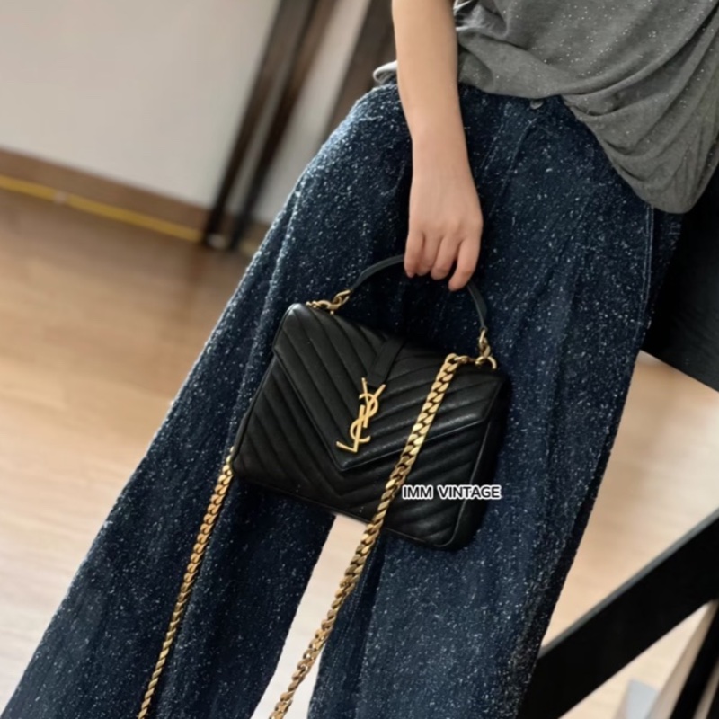 🈶購證 #99新閒置 #櫃上近🔟萬 Ysl college黑金學院包-4