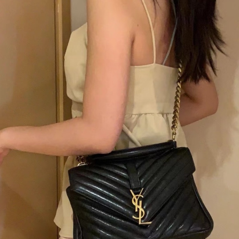 🈶購證 #99新閒置 #櫃上近🔟萬 Ysl college黑金學院包-5