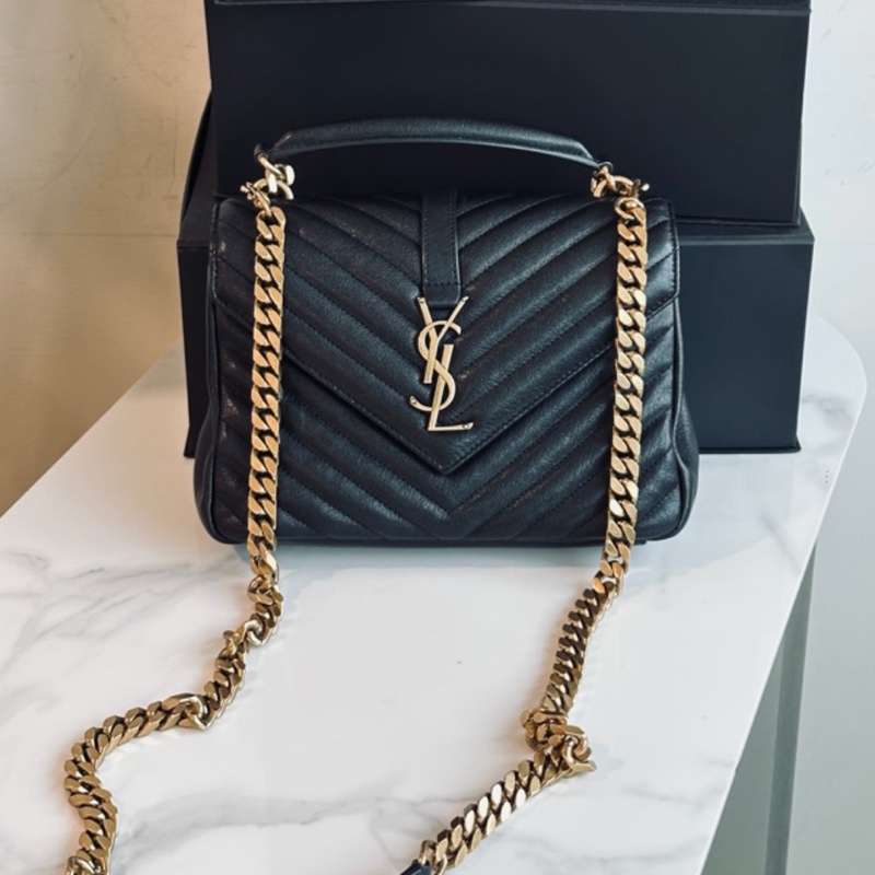 🈶購證 #99新閒置 #櫃上近🔟萬 Ysl college黑金學院包-7