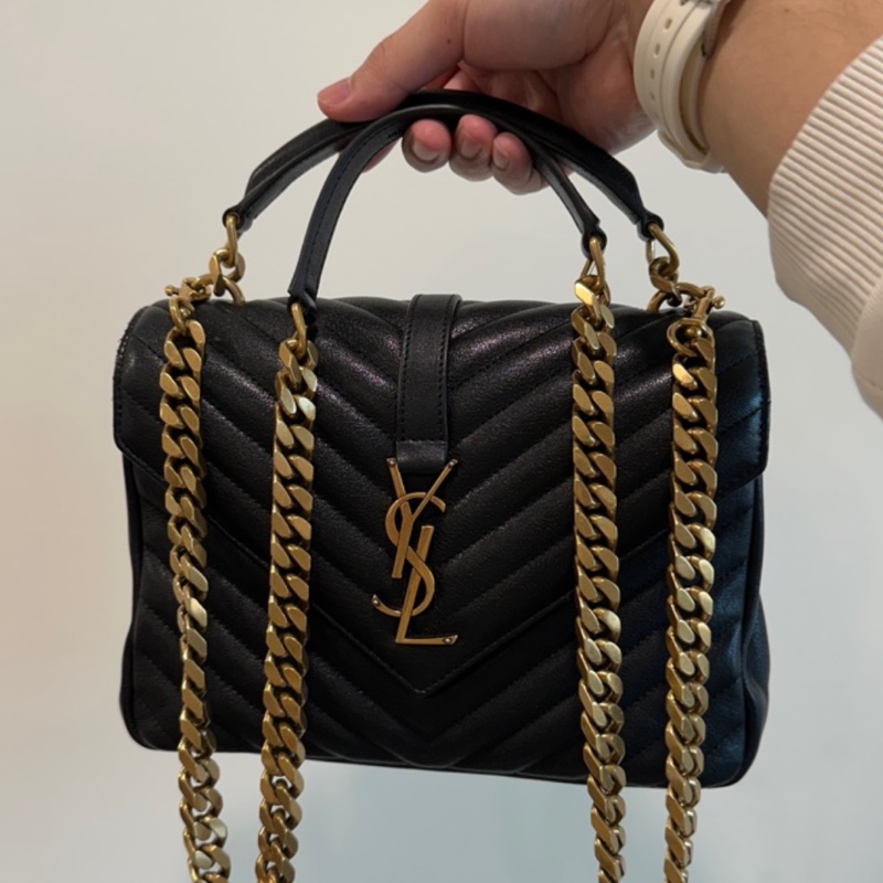🈶購證 #99新閒置 #櫃上近🔟萬 Ysl college黑金學院包-8