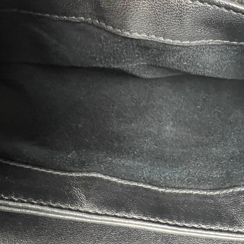 MIUMIU  黑色金扣皺褶單肩鏈條包-6