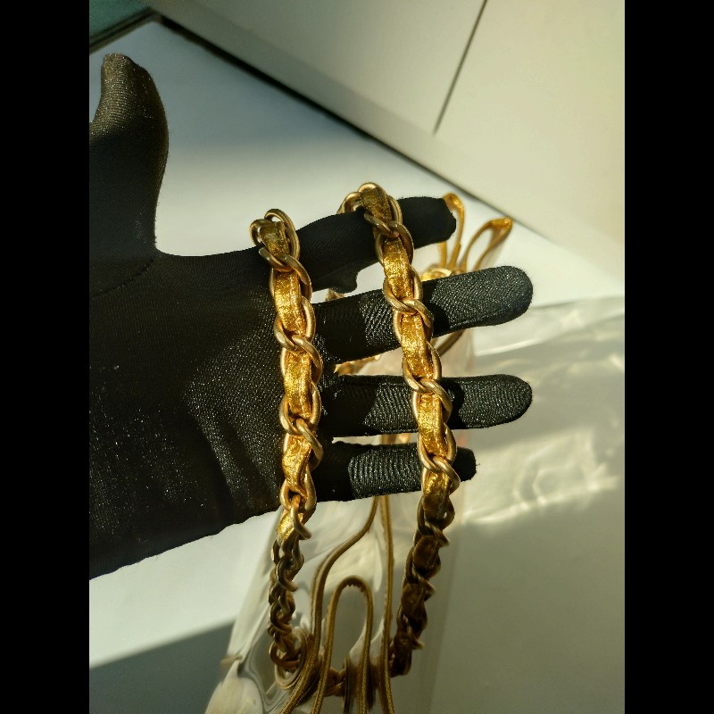 Chanel 金鍊透明托特包-16