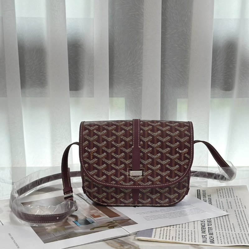 GOYARD Belvedere 郵差包 - 小號酒紅-0