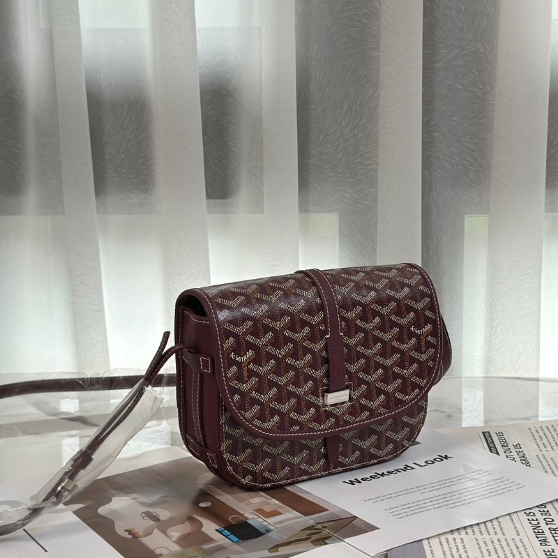 GOYARD Belvedere 郵差包 - 小號酒紅-2