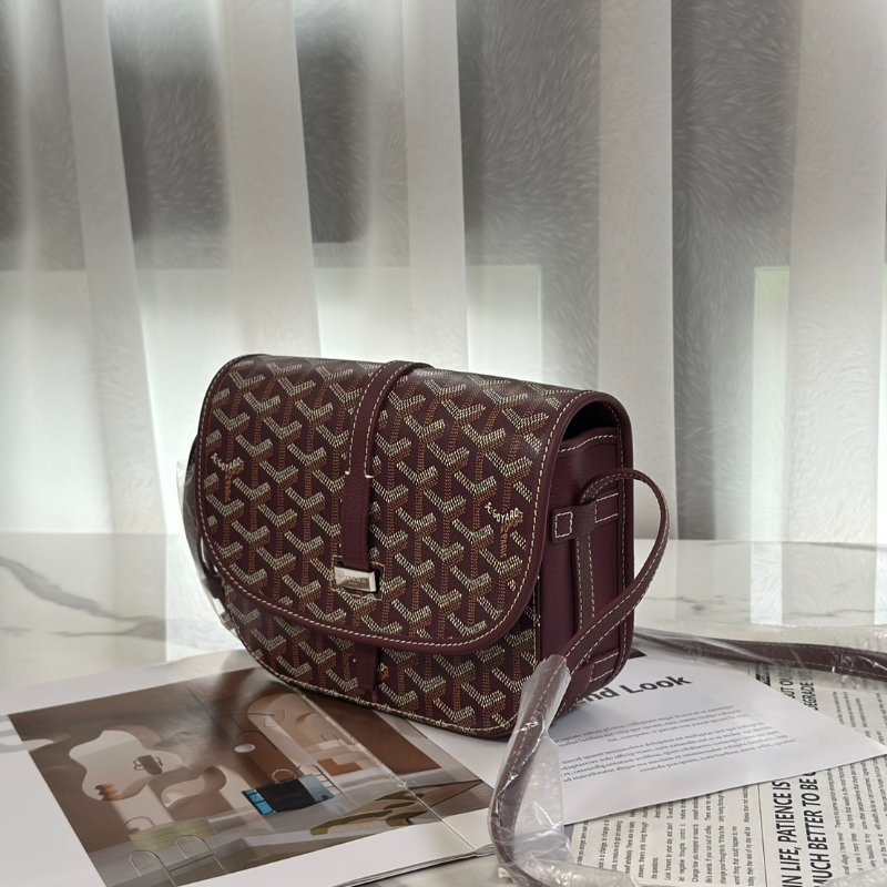 GOYARD Belvedere 郵差包 - 小號酒紅-3