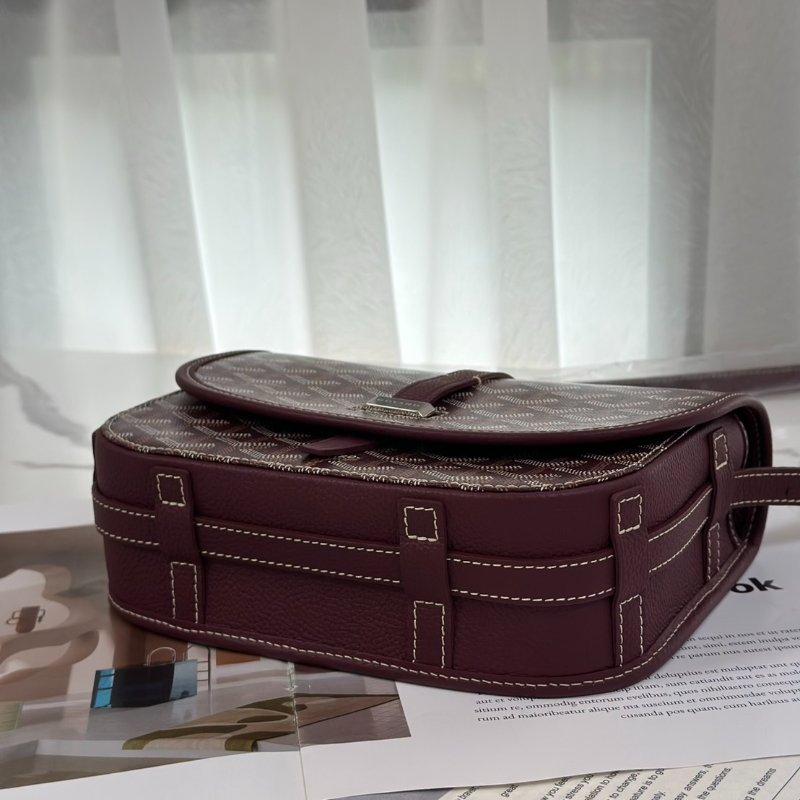 GOYARD Belvedere 郵差包 - 小號酒紅-4