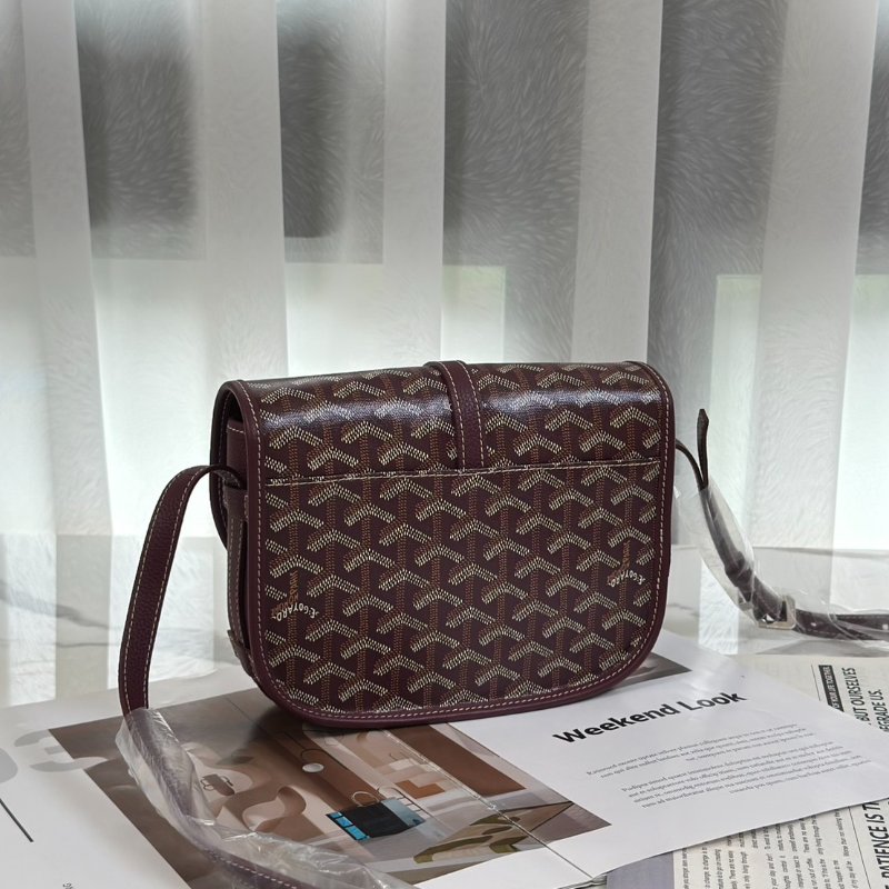 GOYARD Belvedere 郵差包 - 小號酒紅-5