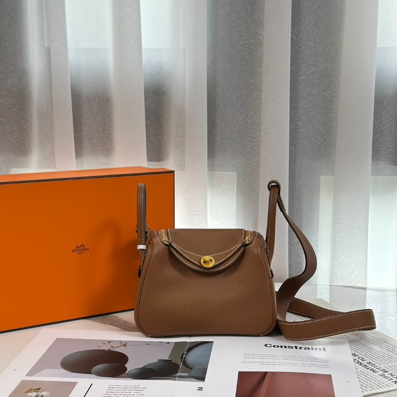 HERMES Mini lindy - 金棕金 B-0