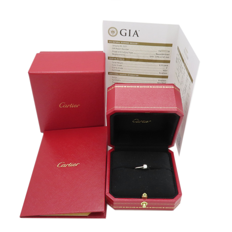 PT950鉑金 GIA鑽石 Solitaire 戒指 49【Cartier 卡地亞】 CRN4135949-8