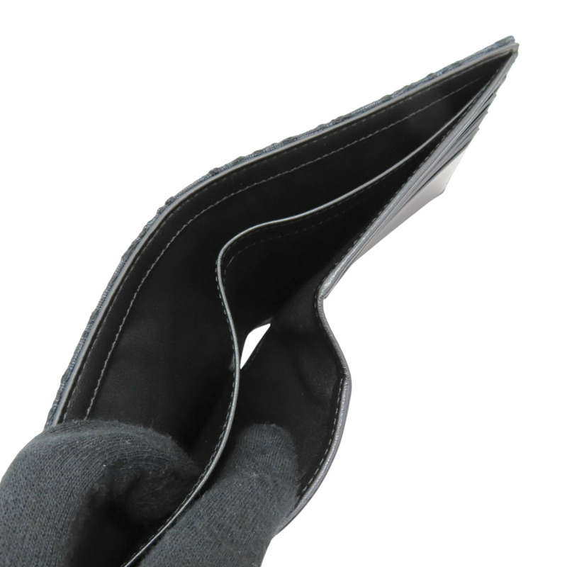 深藍色 帆布 Wallet 雙折 短夾【Dior 迪奧】 2OBBH027-5