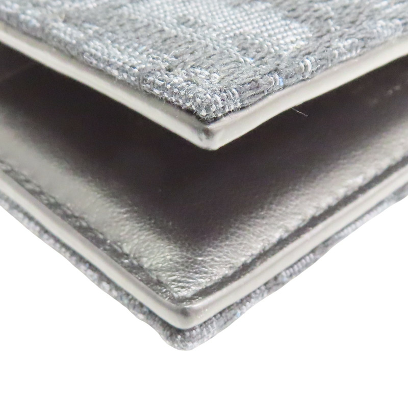 深藍色 帆布 Wallet 雙折 短夾【Dior 迪奧】 2OBBH027-13