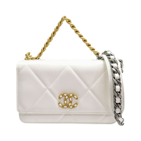 白色 羊皮 19 WOC 兩用包【CHANEL 香奈兒】 AP0957