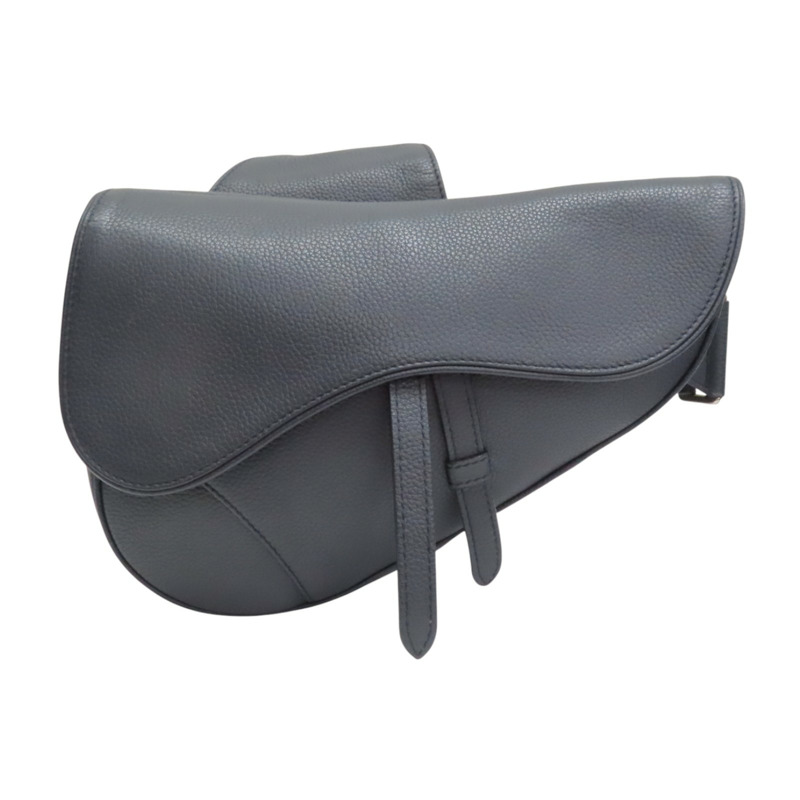 深藍色 牛皮 Saddle Bag 肩背包【Dior 迪奧】 1ADPO093YMJ-0