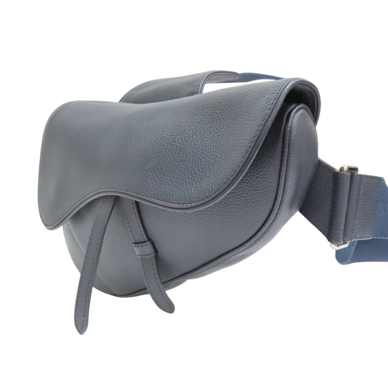 深藍色 牛皮 Saddle Bag 肩背包【Dior 迪奧】 1ADPO093YMJ-2