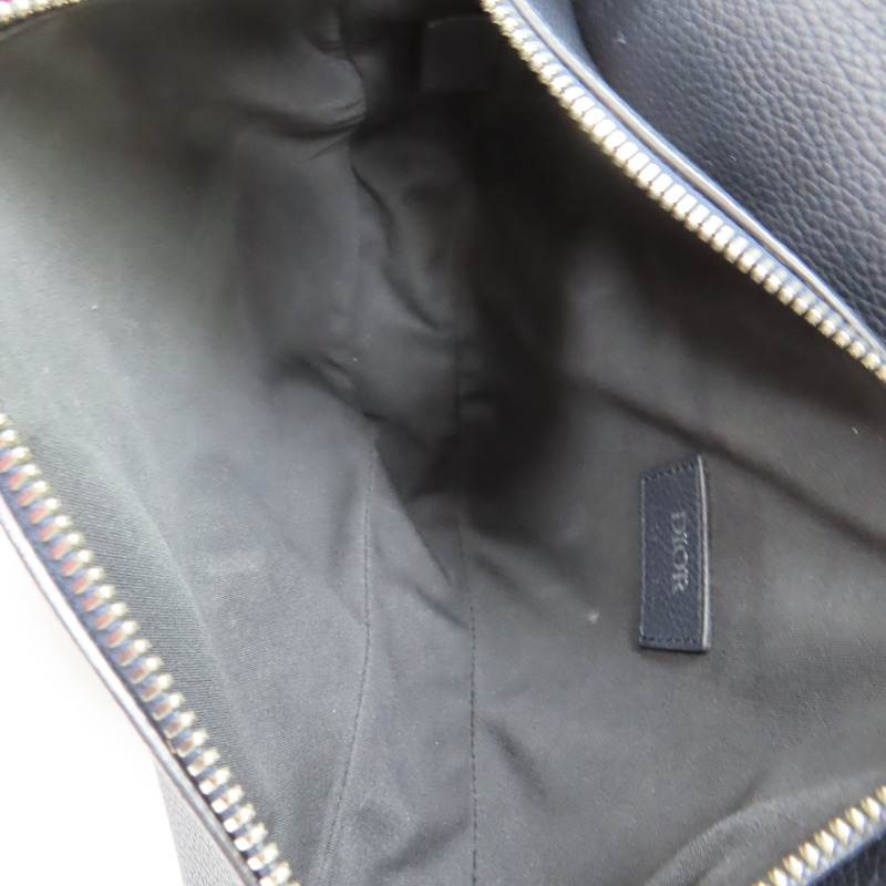 深藍色 牛皮 Saddle Bag 肩背包【Dior 迪奧】 1ADPO093YMJ-4