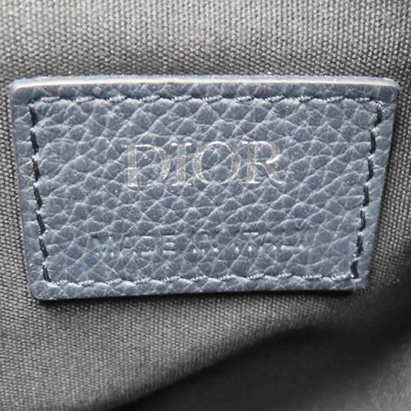 深藍色 牛皮 Saddle Bag 肩背包【Dior 迪奧】 1ADPO093YMJ-6