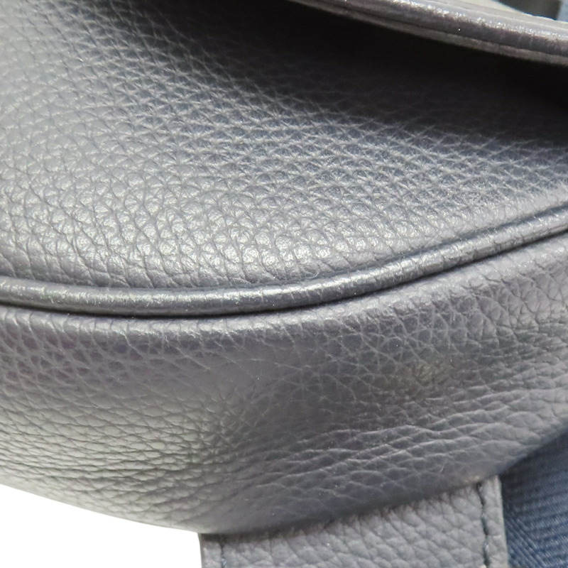 深藍色 牛皮 Saddle Bag 肩背包【Dior 迪奧】 1ADPO093YMJ-10
