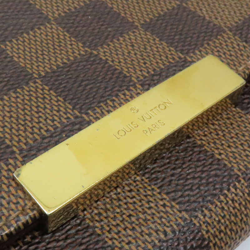 棕色 Damier 棋盤格 帆布 Favorite PM 肩背包 【LOUIS VUITTON LV 路易威登】 N41276-9