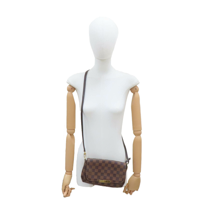 棕色 Damier 棋盤格 帆布 Favorite PM 肩背包 【LOUIS VUITTON LV 路易威登】 N41276-11