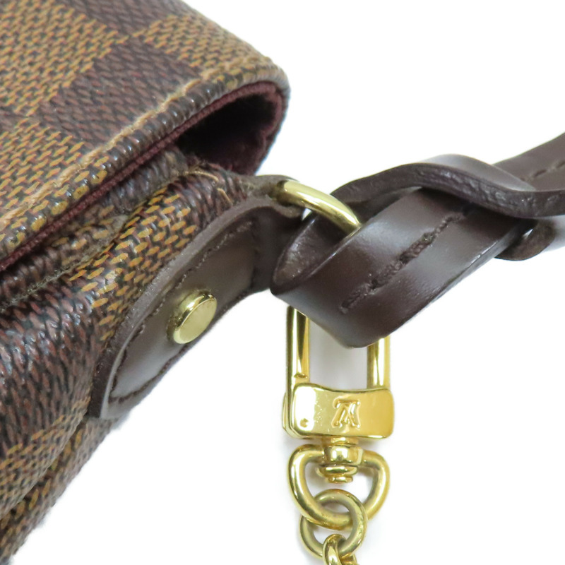 棕色 Damier 棋盤格 帆布 Favorite PM 肩背包 【LOUIS VUITTON LV 路易威登】 N41276-17