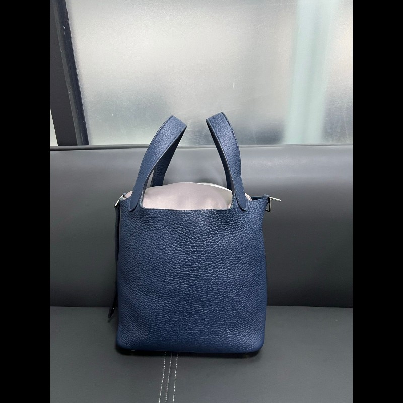 HERMES Picotin 18 菜籃子 普魯士藍色-1