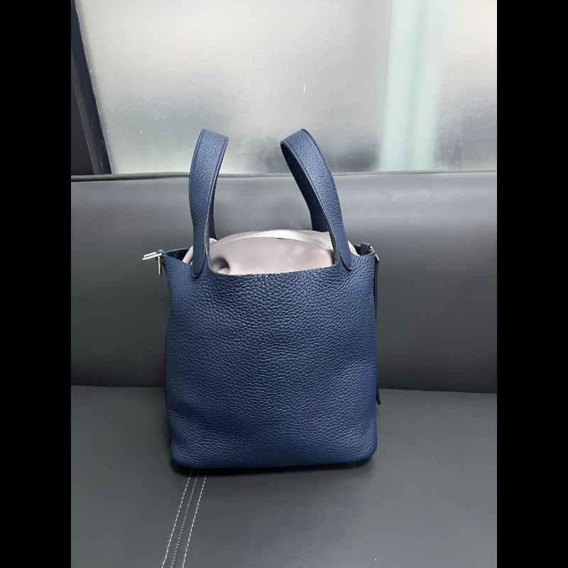 HERMES Picotin 18 菜籃子 普魯士藍色-2