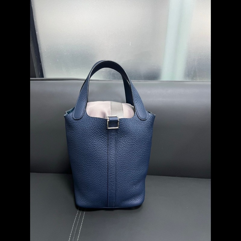 HERMES Picotin 18 菜籃子 普魯士藍色-3