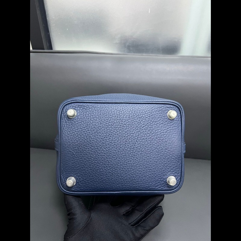 HERMES Picotin 18 菜籃子 普魯士藍色-5