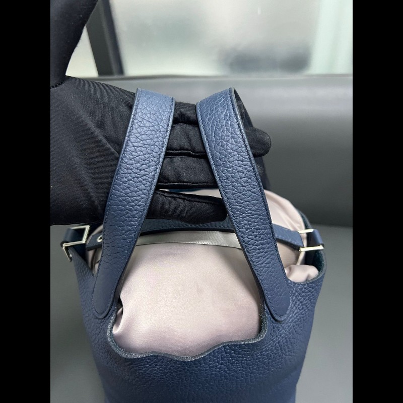 HERMES Picotin 18 菜籃子 普魯士藍色-7