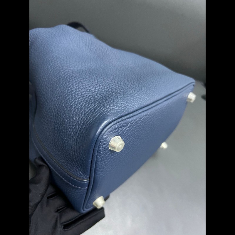 HERMES Picotin 18 菜籃子 普魯士藍色-12