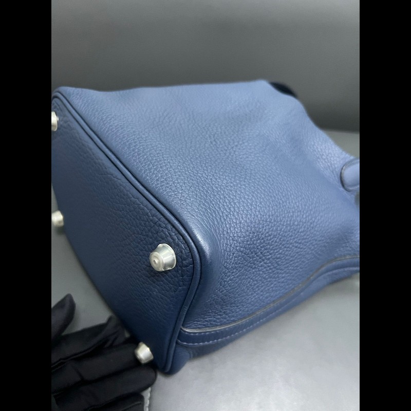 HERMES Picotin 18 菜籃子 普魯士藍色-13