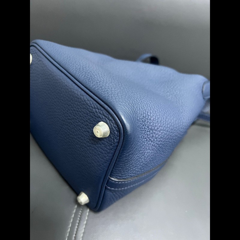 HERMES Picotin 18 菜籃子 普魯士藍色-15