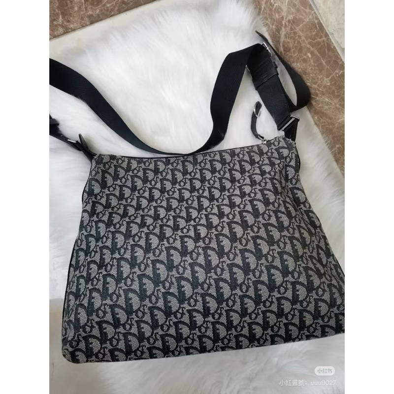 Dior經典雋永老花帆布 郵差包/斜背包／側背包｜經典款-0