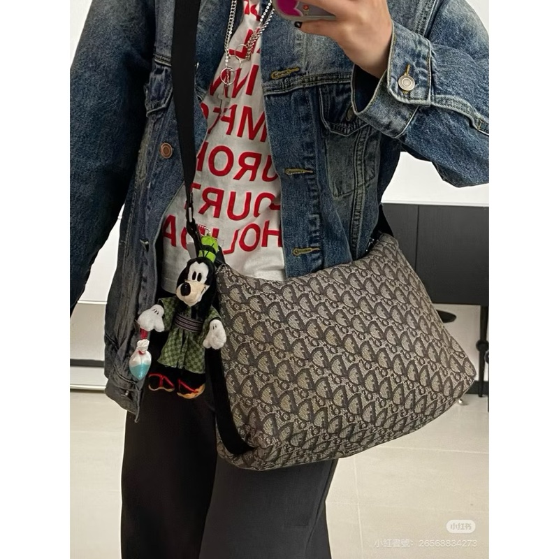 Dior經典雋永老花帆布 郵差包/斜背包／側背包｜經典款-5