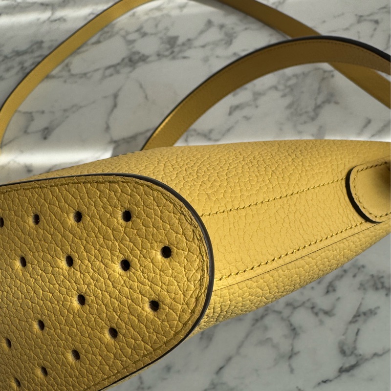 Delvaux黃皮革大D手提兩用包-6