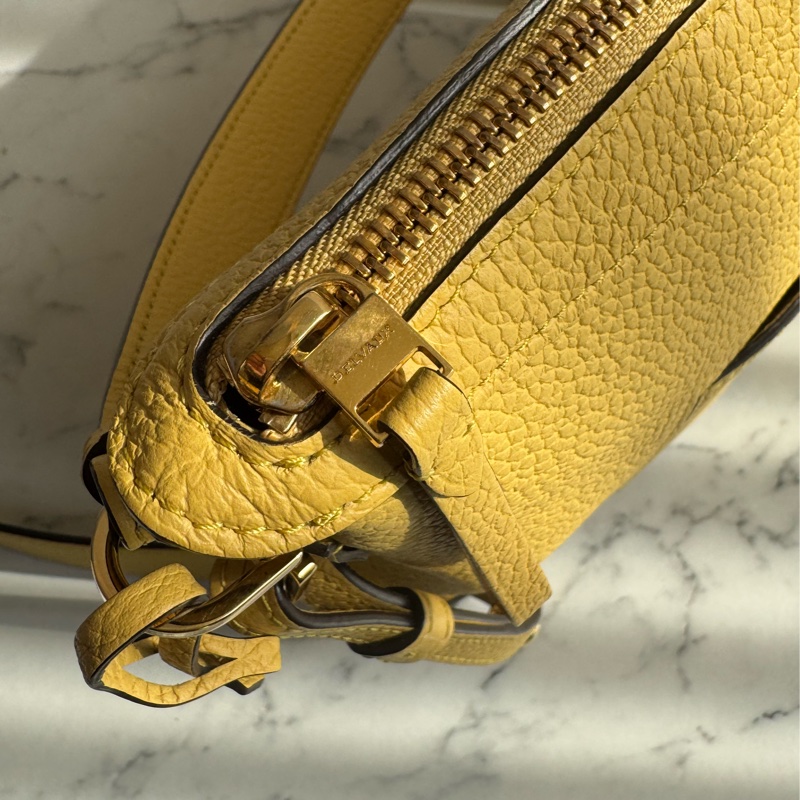 Delvaux黃皮革大D手提兩用包-12