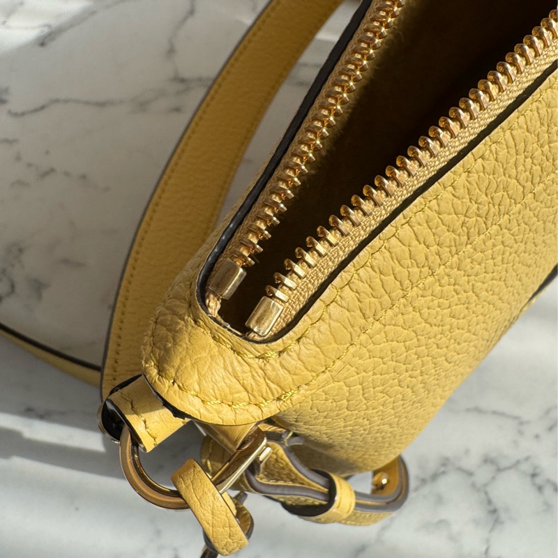 Delvaux黃皮革大D手提兩用包-21