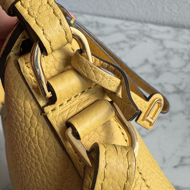 Delvaux黃皮革大D手提兩用包-29