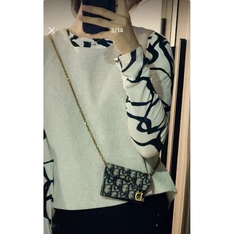 大降價典藏DIOR經典雋永馬鞍老花中夾-5