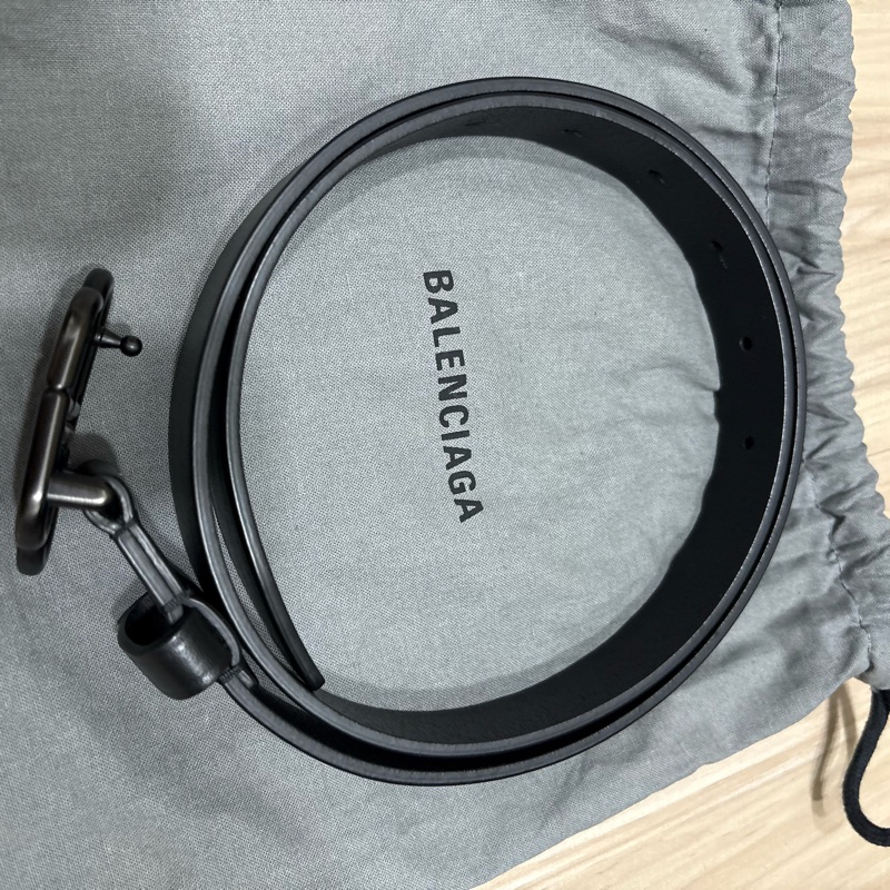 balenciaga黑色皮帶-4