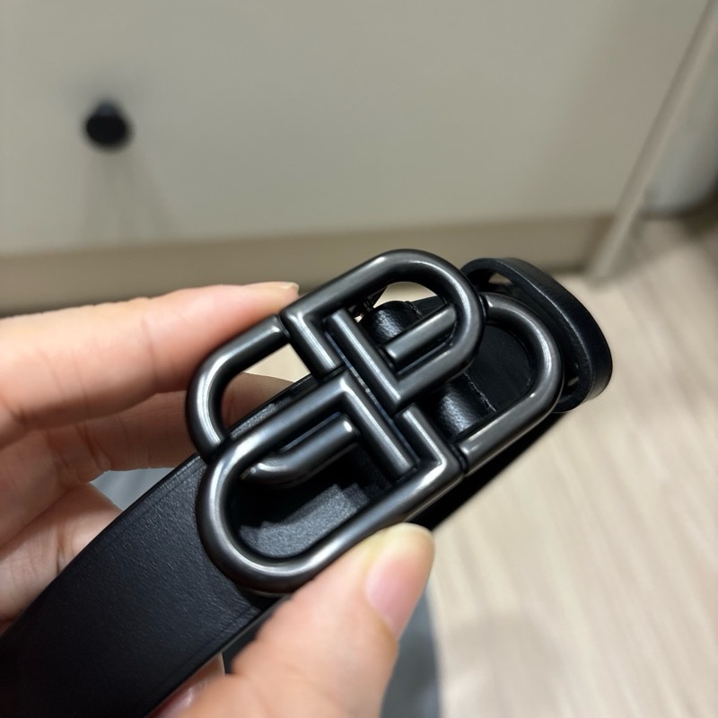 balenciaga黑色皮帶-7