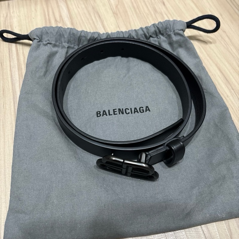 balenciaga黑色皮帶-11