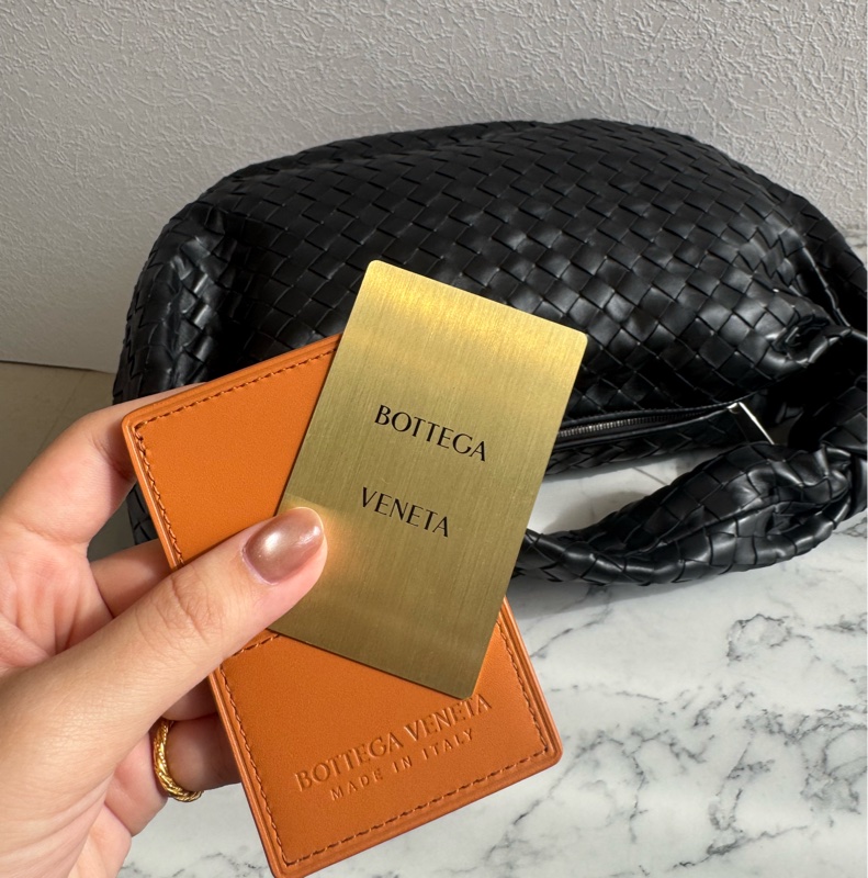 BV黑色編織扭結單肩大包 有金卡✨✨✨-1