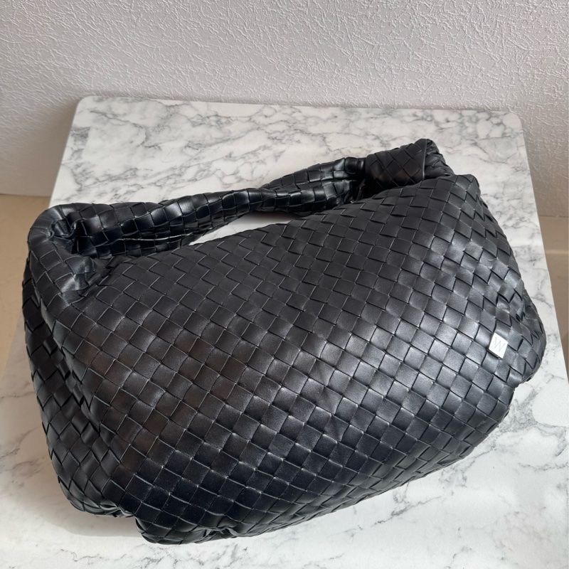 BV黑色編織扭結單肩大包 有金卡✨✨✨-2