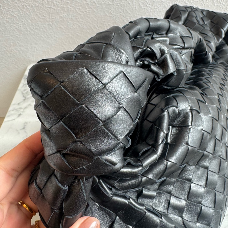 BV黑色編織扭結單肩大包 有金卡✨✨✨-9