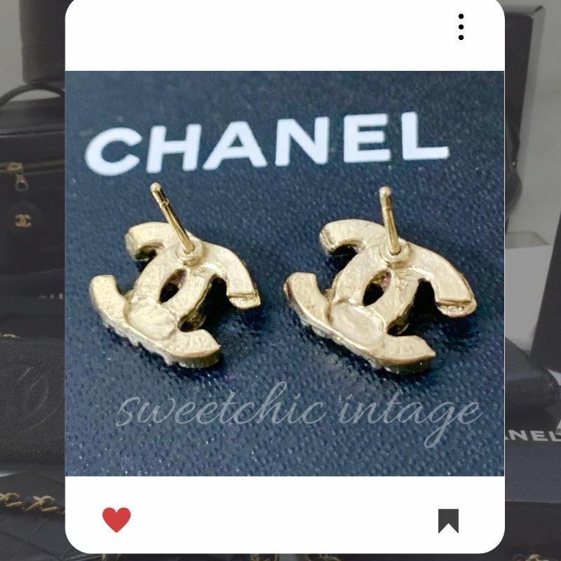 🛍️🎁 雙12🔥 12月新品上架 聖誕節🎄💖 香奈兒 Chanel 金色珠珠雙CC耳環 🔥 香奈兒熱賣款 香奈兒經典款 耳環 CHANEL EARRING-2