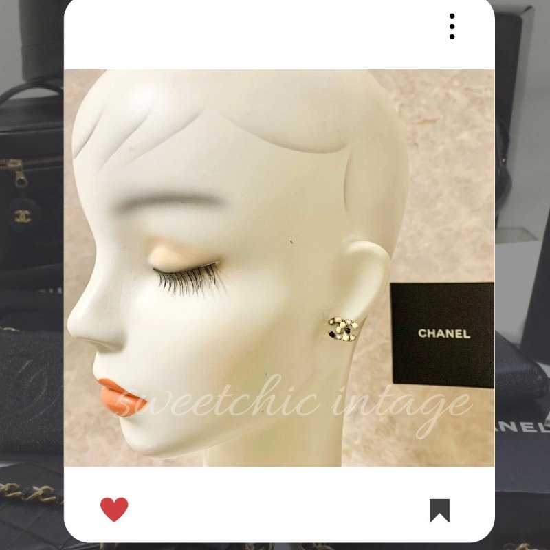 🛍️🎁 雙12🔥 12月新品上架 聖誕節🎄💖 香奈兒 Chanel 金色珠珠雙CC耳環 🔥 香奈兒熱賣款 香奈兒經典款 耳環 CHANEL EARRING-3