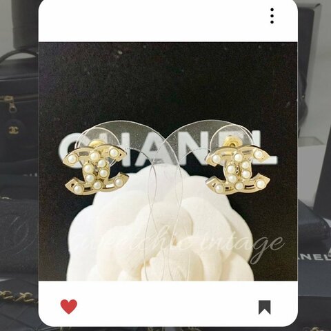 🛍️🎁 雙12🔥 12月新品上架 聖誕節🎄💖 香奈兒 Chanel 珍珠雙COCO 金色耳環 🔥 香奈兒熱賣款 香奈兒經典款 耳環 CHANEL EARRING
