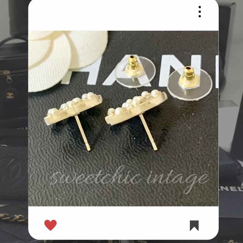 🛍️🎁 雙12🔥 12月新品上架 聖誕節🎄💖 香奈兒 Chanel 珍珠雙COCO 金色耳環 🔥 香奈兒熱賣款 香奈兒經典款 耳環 CHANEL EARRING-2