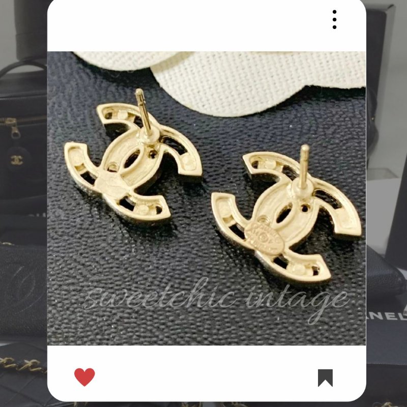 🛍️🎁 雙12🔥 12月新品上架 聖誕節🎄💖 香奈兒 Chanel 珍珠雙COCO 金色耳環 🔥 香奈兒熱賣款 香奈兒經典款 耳環 CHANEL EARRING-5